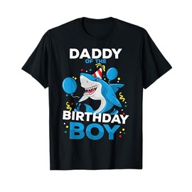Daddy of The Birthday Boy Shark Ocean Theme Matching Family T-Shirt