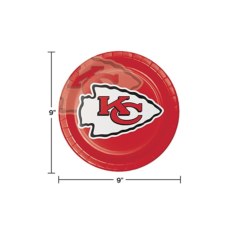 Creative Converting 8 Count Kansas City Chiefs Paper Dinner Plates