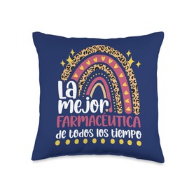 Regalo Farmacéutica regalos Estudiante Farmacia La Mejor Farmacéutica Mujer Regalos para UNA Farmaceutica Throw Pillow, 16x16, Multicolor