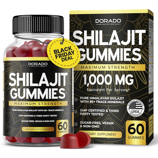  Shilajit Gummies 1000mg (Pure Himalayan Shilajit Gummies for Men