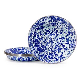 Golden Rabbit Enamelware - Set of 4-10" Pasta Plates (Ocean)