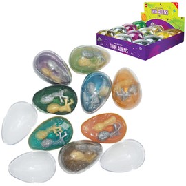 5x Random Twin Aliens in Egg, Bouncing Gooey Twin Babies Alien Eggs, Twin Aliens Toys Stocking Fillers for Kids 6+ Years