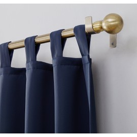 Sun Zero Easton Blackout Tab Top Curtain Panel, 40" x 63", Navy Blue