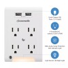 DEWENWILS 4-Outlet Wall Outlet Adapter with 2 USB and Light