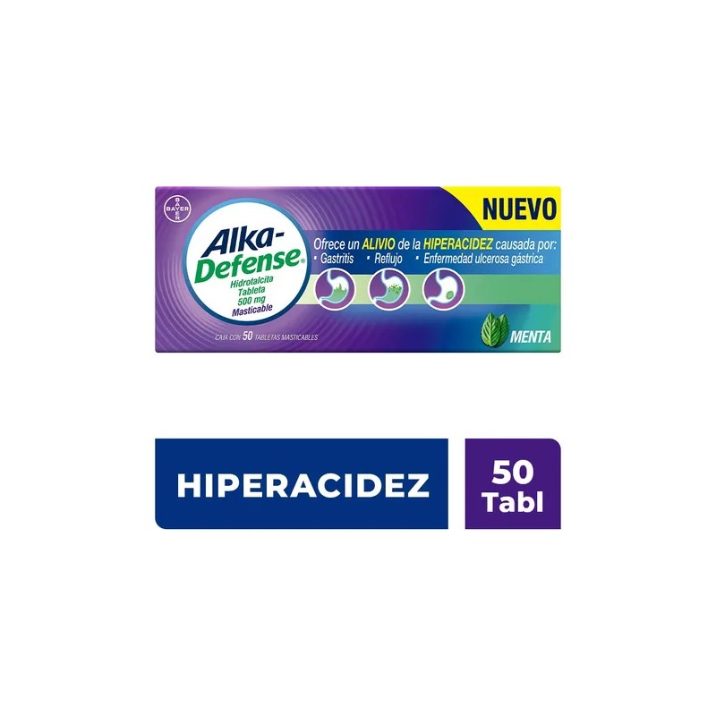 Alka Defense 500 Mg 50 Tabletas