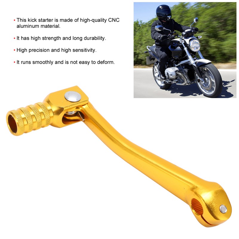 Motorcycle Kick Starter Lever Pedal Sensitive CNC Aluminium Universal Motorbike