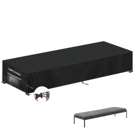 SIMPHAUS Garden Sunbed Covers Waterproof Outdoor Patio Sun Lounger Covers for Outside Lounger Chair Cover Anti UV 420D Oxford Fabric Windproof Garden Reclining Chair Covers 220x80x40cm