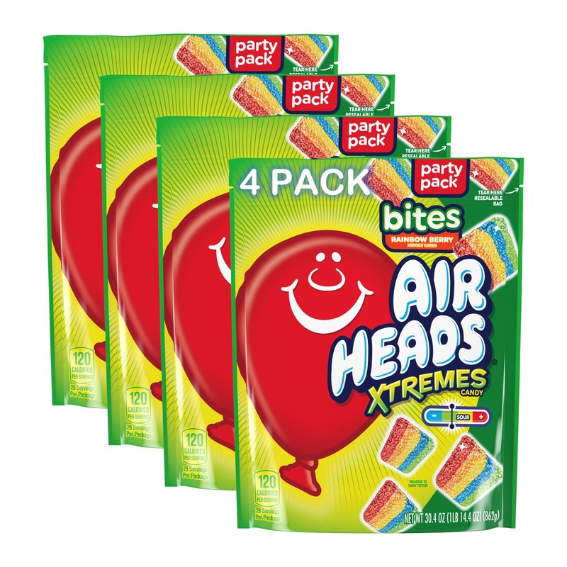 Airheads Candy, Xtremes Sour and Sweet Bites, Rainbow Berry, Party,