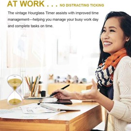 SuLiao Timer 1 Minute Hourglass, Gold Sand Watch 1 Min, 5.1 Inch Sand Clock one Minute, Hour Glass Sandglass for Kids, Classroom, Home, Desk, Office Decoration