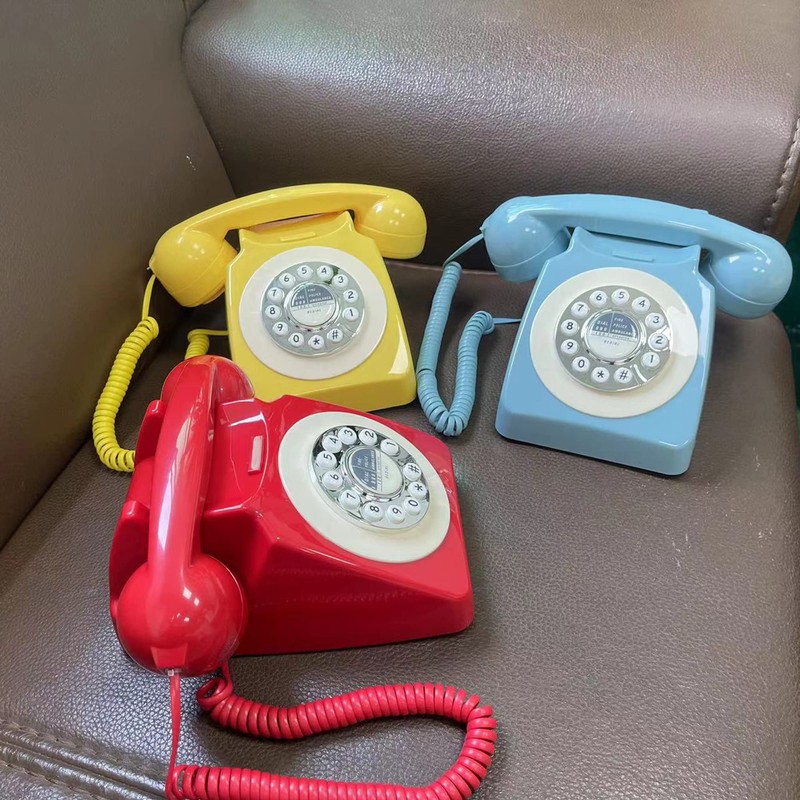 Corded Retro Phone, TelPal Red 80's Classic Telephone/Landline Phone/Wired Antique