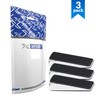 XFORT 3 Pack Door Wedge Polished Chrome, Door Jammer, Non-Slip