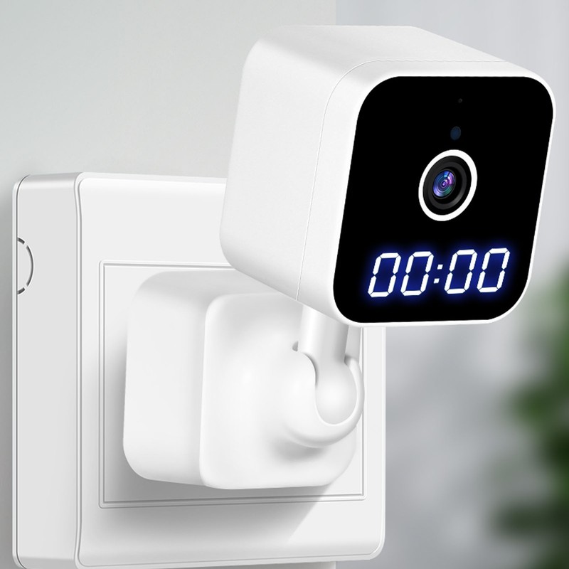 WIFI Home Security Camera ABS Clock Wall Plug in Camera