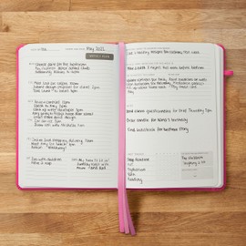 The Little Calm and Happy Planner – Weekly and Monthly Undated Productivity Planner Habit Tracker, Journal Notebook for Happiness, Motivation, Productivity and Life Balance – A5 (Hot Pink)