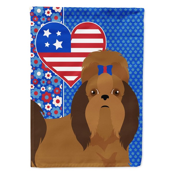 Caroline's Treasures WDK5295CHF USA American Canvas House Size Patriotic Flag,