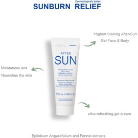 Paquete Para El Alivio De Las Quemaduras Solares: Aloe First 16.9 Fl Oz (78,43% De Aloe Vera Y Propóleo De Abeja) + Gel Refrescante Para Después Del Sol Con Yogur Griego Comestible (20 Ml)