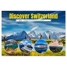Discover Switzerland - Hotspots mountains and landscapes (Monthly Wall Calendar 2026 16.5" x 23.4" (open)), CALVENDO 14 Month Calendar