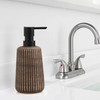 Boperzi Liquid Pump Soap Dispenser for Bathroom Ceramic Striped Kitchen
