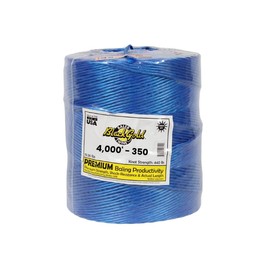 Bridon Black Gold® Baler Twine WR350 x 4,000' – Blue Heavy-Duty Agricultural Twine – Made in USA – Single Ball for Large Square Bales