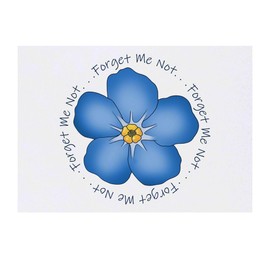 'Forget Me Not Circle' Temporary Tattoo - Water Resistant, Skin-Safe, Non-Toxic Transfer (TO00080745)