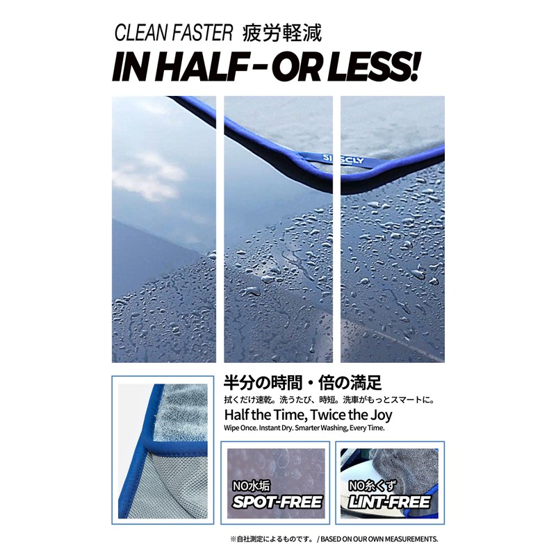 SHSCLY Microfiber Car Wash Towel, Ultra-Absorbent Cloth, Thick, Compact Size,