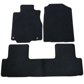 Floor Mats Compatible with 2012-2016 Honda CRV Black Nylon Front Rear Flooring Protection Interior Carpets 3PC by IKON MOTORSPORTS, 2013 2014 2015