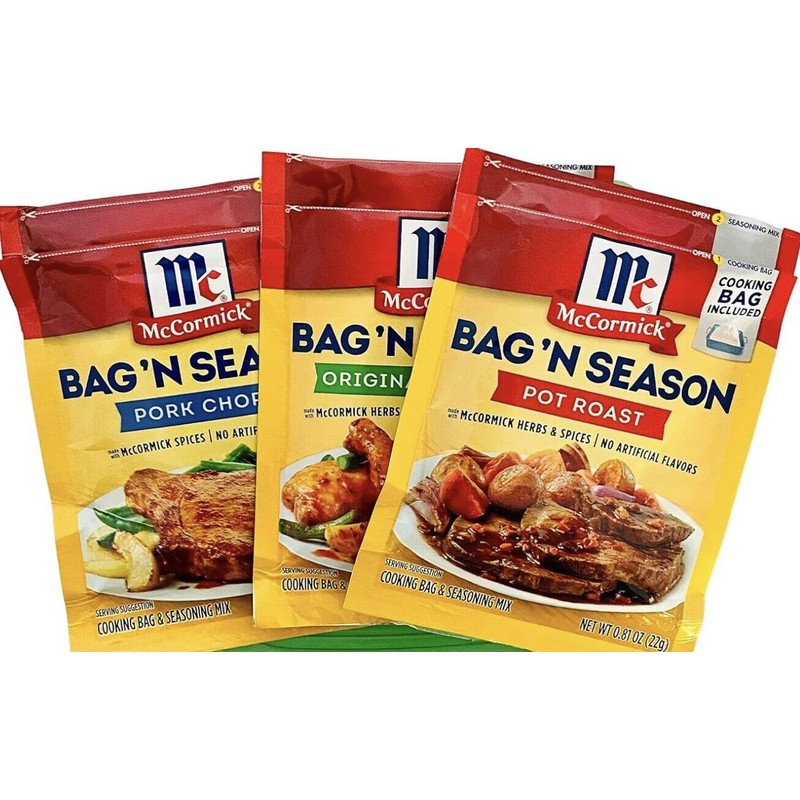 McCormick Bag 'n Season 3 Flavor Variety Pack -Chicken, Pork