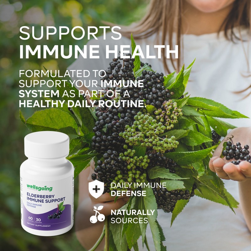 Elderberry Immune Support with Vitamin C, Zinc & Black Elderberry