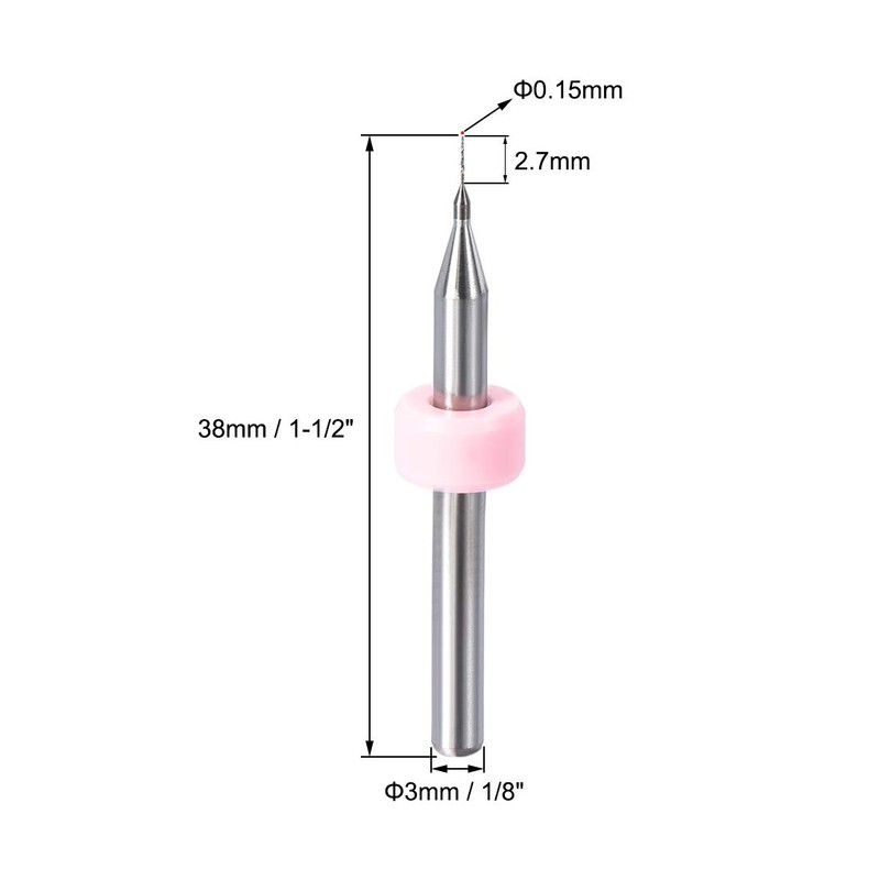 uxcell PCB Drill Bits 0.15mm Tungsten Carbide Rotary Tool Jewelry