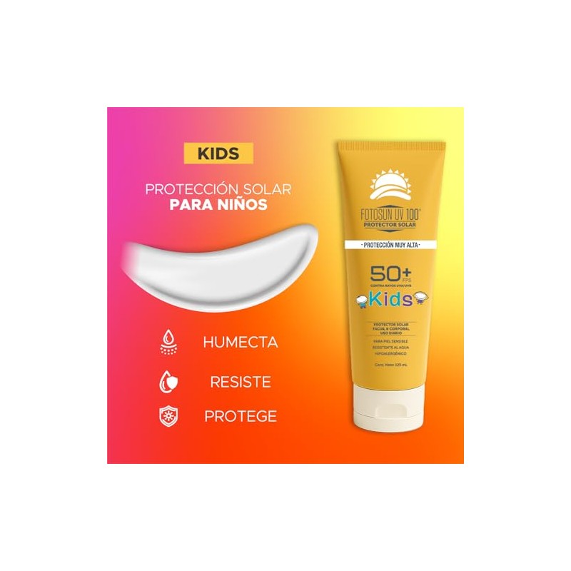 Fotosun 100 Protector Solar Facial Bloqueador Fps Protección Contra Rayos