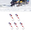 5 Pcs Winter Ice Fishing Jigs Kit Hooks Lures for