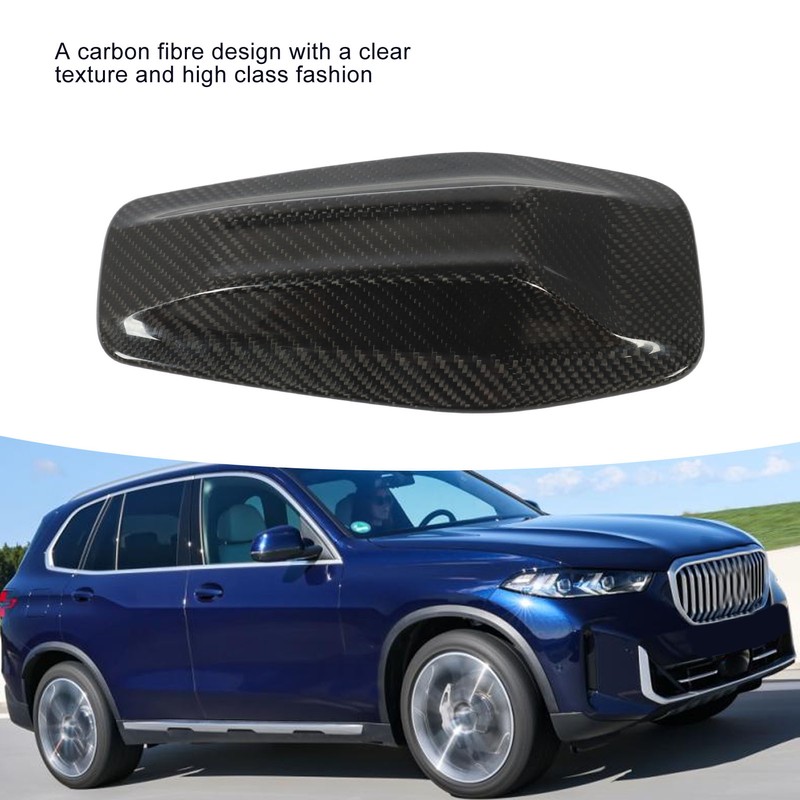 Roof Antenna Cover Glossy Carbon Fiber Protective Decorative Antenna Cover