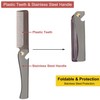 Stainless Steel Folding Comb, Pocket Comb for Men and Women,