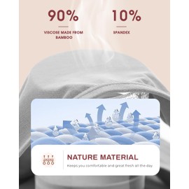 BAMBOO COOL Women's Cool Bikini Briefs for Women Panties Stretchy Soft Breathable Underwear 5-pack