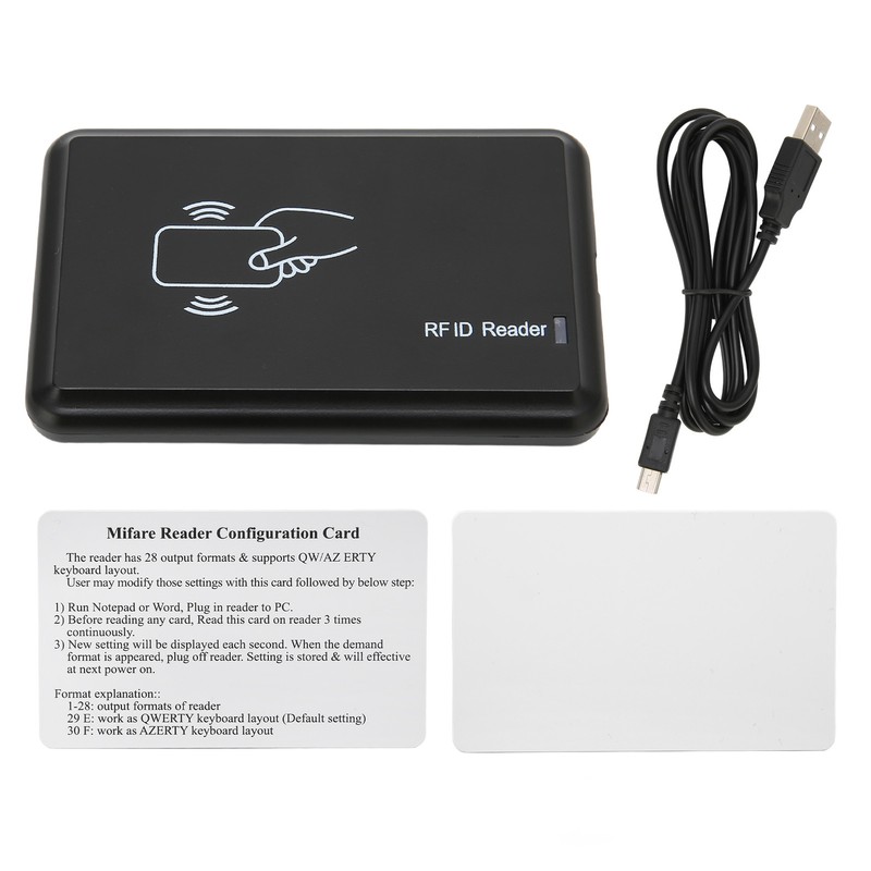 USB Card Reader Changeable Output Format 13.56MHz Contactless for RFID
