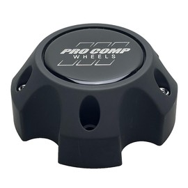PRO COMP Flat Black Wheel Center Cap with Screws 703154502 6031CAP2 S909-17 Resin Logo