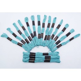 25 Pcs Pack Blue Cotton Sewing Skeins Thread Stitch Embroidery Knitting Floss