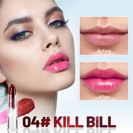 U-Shinein Glitter Color Changing Tinted Lip Balm, Mood Lipstick Cat Eye PH Lip Balm, Moisturizing & Hydrating Glimmer Balm Sheer Pink Lipstick, Long Lasting Shimmer Lipstick Lip Moisturizer (04#)