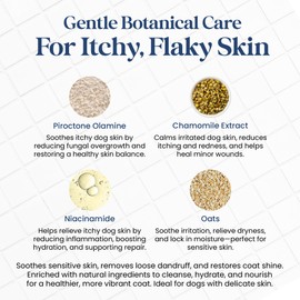 Nourish Pet Co. Derma Shampoo for Itchy Dogs - Dog Shampoo for Sensitive Skin, Hypoallergenic Gentle Cleansing Wash, Soothes Dryness & Irritation, Supports Coat Health