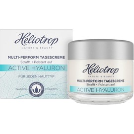 Heliotrop Anti-Ageing Day Cream for All Skin Types, Vegan Natural Cosmetics, Fresh and Noticeably Firmer Skin, Multi-Perform Day Cream with Natural Hyaluronic Acid, Active Hyaluron, 1 x 50 ml