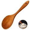 Natural Wood Rice Spoon - Non-Stick Ergonomic Cooking Spoon for