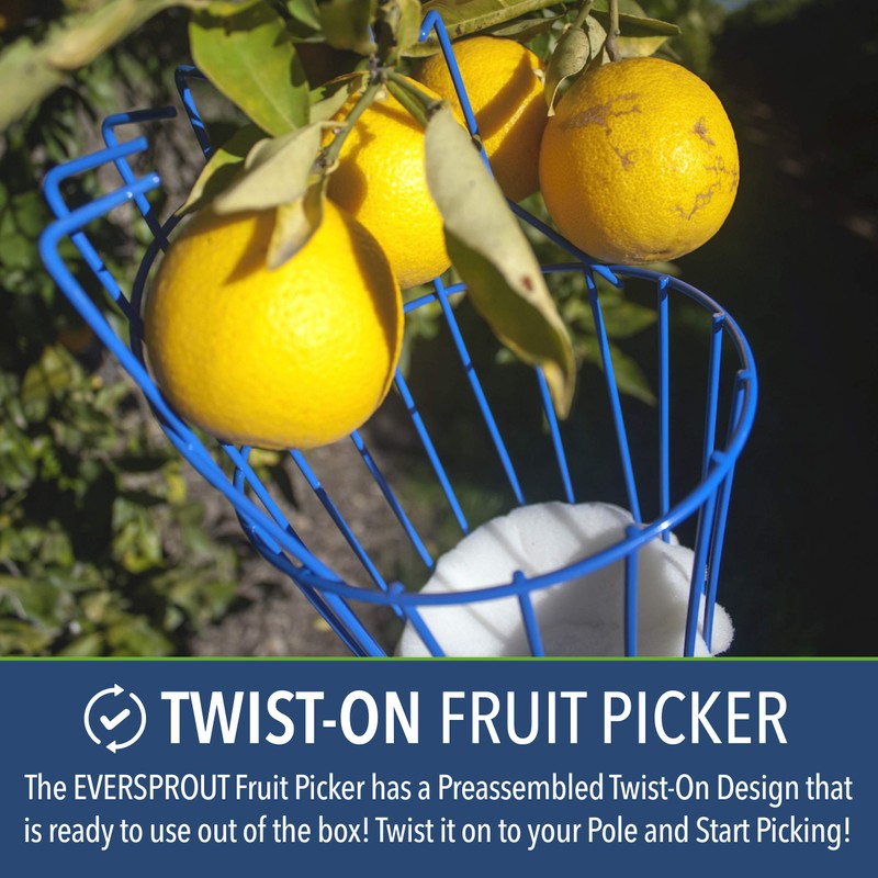 EVERSPROUT Twist-On Fruit Picker Basket, Twists onto Standard US Threaded
