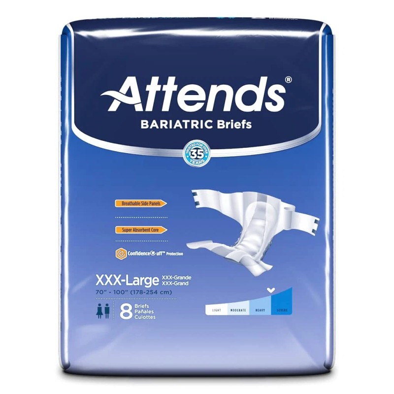 Attends Bariatric Briefs with tabs for Adult Incontinence Care with