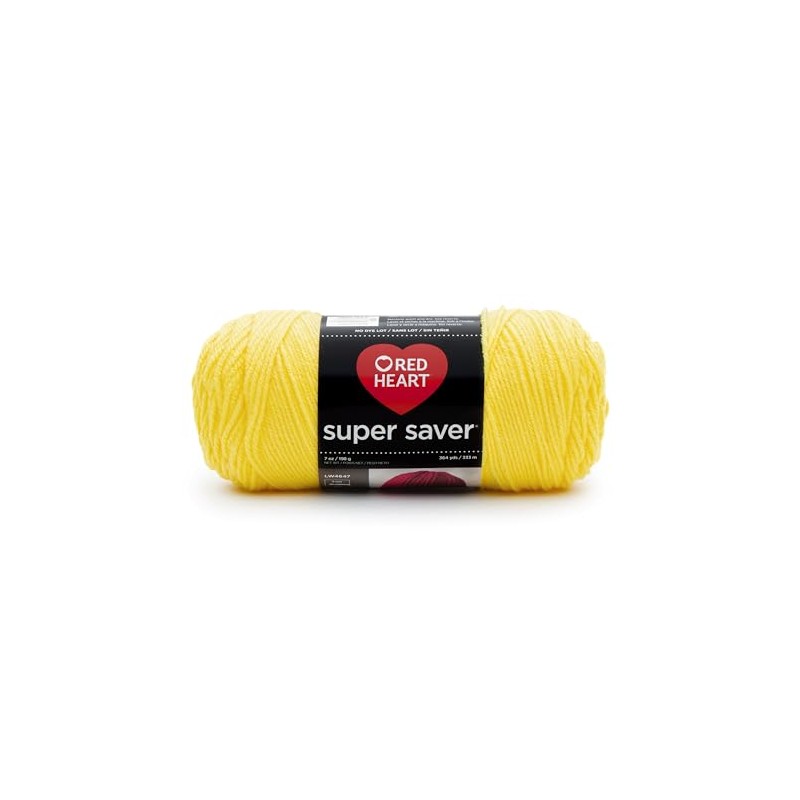 RED HEART Super Saver Yarn, Bright Yellow