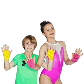 WOD&DONE 40 or 20 Strips of RipGuards Gymnastics Hand Protection Tape Grips Against Rips - no More Ripped Hands - Works for All Sports (2-Hole (Kids), Pink, 40 Strips (20 Pairs))