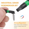 sourcing map 2pcs SQ2 Square Screwdriver Bit 1/4" Hex Shank