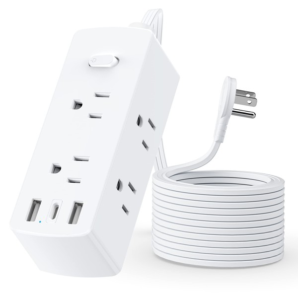 Power Strip Surge Protector, Olcorife Ultra Thin Flat Plug Extension