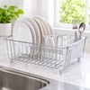 Small Stainless Steel Wire Dish Rack with Cutlery Cup –