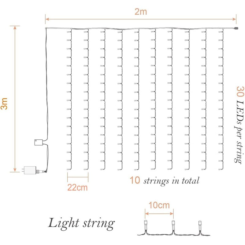 Avoalre Light Chain & Curtain, 2M*3M