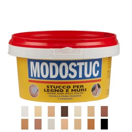 Modostuc Original MODOSTUC Holzkitt 1kg Dunkle Walnuss Gebrauchsfertige Fllmasse fr Holz & Wand, Holz-Spachtelmasse, Perfekte Klebefestigkeit & Schnell Trocknend, Ideal zum Reparieren von Holzsch?den