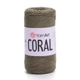 YarnArt Coral Satin Cotton Blend Macrame Yarn - 50% Cotton 50% Polyester, 200g, 200m, 1-1.5mm Thick Decorative Craft Yarn for Bags, Hats, Belts, Runners, Placemats, Crochet & Knitting (1920)